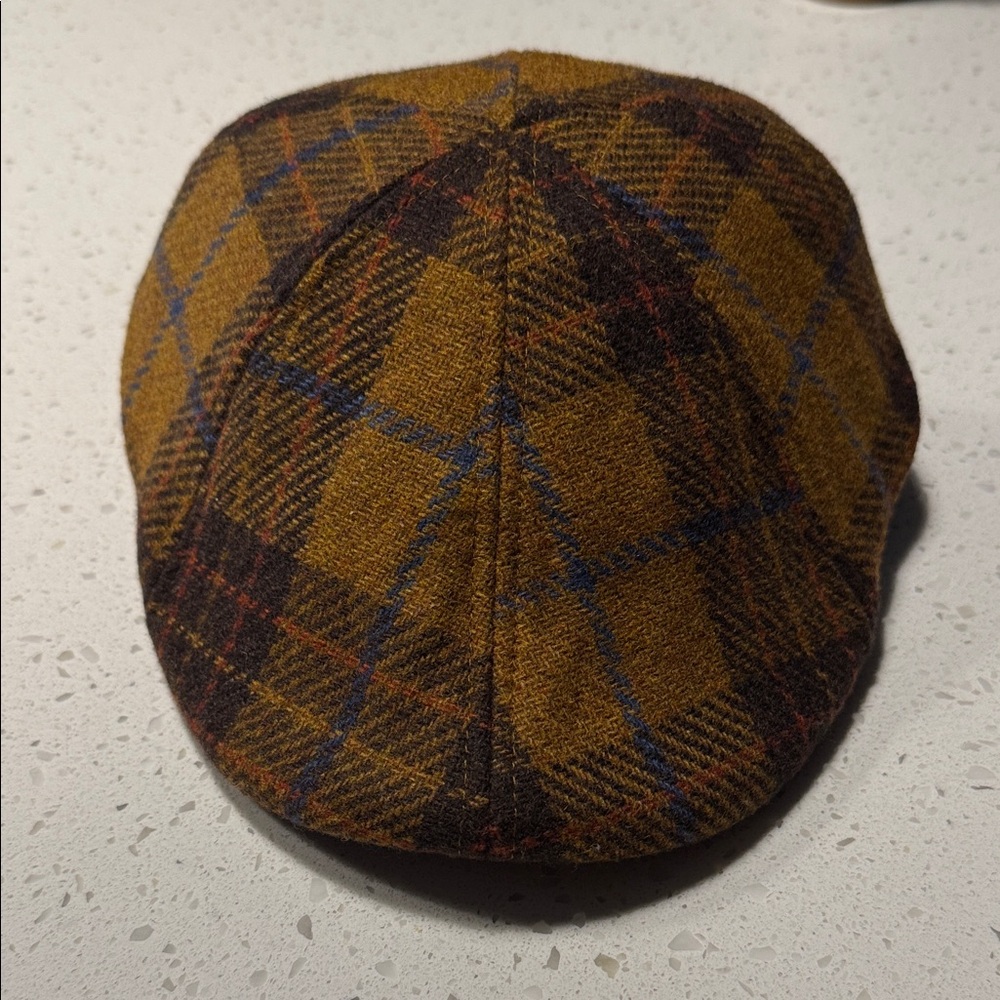 Plaid Brown Newsboy Cap